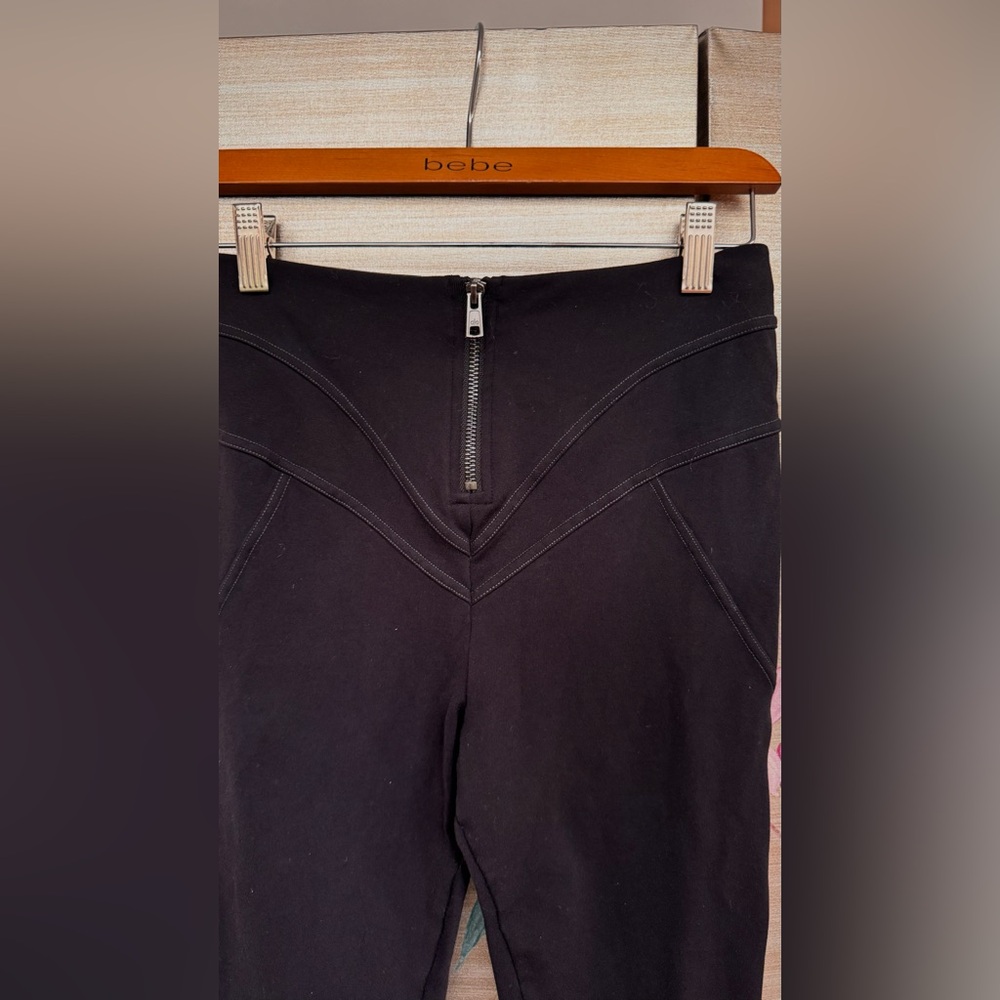ALO YOGA BLACK ZIP FRONT LEGGINGS SIZE SMALL